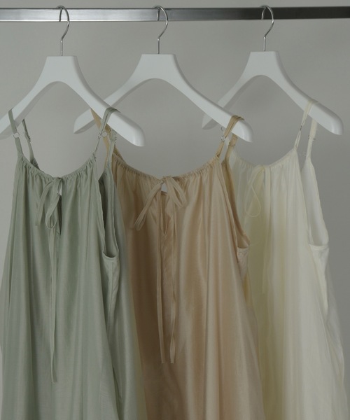 I_am（アイアム）の「chiffon cami tiered ops / シフォンキャミティアードワンピース（ワンピース・レディース・ミント/シャンパン/ホワイト・FREE）」の19枚目の写真
