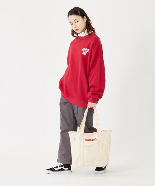 MILKFED.（ミルクフェド）の「CONTRAST STITCH TOTE BAG（トートバッグ・レディース・レッド/ブルー/ネイビー・ONE SIZE）」の6枚目の写真