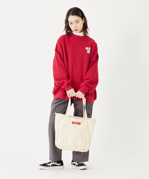 MILKFED.（ミルクフェド）の「CONTRAST STITCH TOTE BAG（トートバッグ・レディース・レッド/ブルー/ネイビー・ONE SIZE）」の7枚目の写真