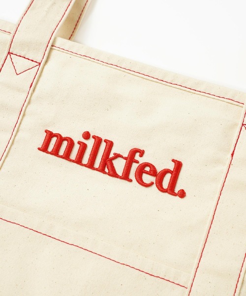 MILKFED.（ミルクフェド）の「CONTRAST STITCH TOTE BAG（トートバッグ・レディース・レッド/ブルー/ネイビー・ONE SIZE）」の14枚目の写真