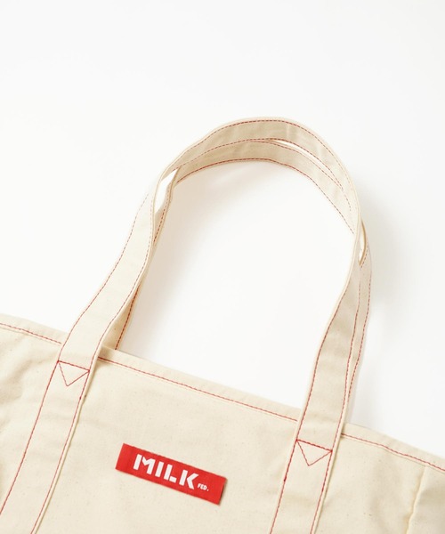 MILKFED.（ミルクフェド）の「CONTRAST STITCH TOTE BAG（トートバッグ・レディース・レッド/ブルー/ネイビー・ONE SIZE）」の19枚目の写真