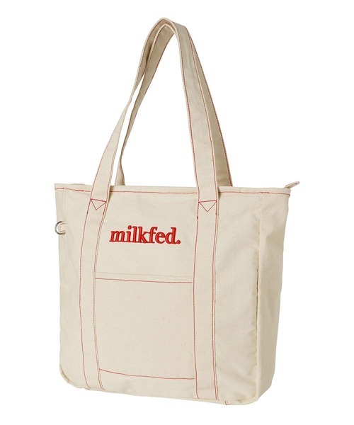 MILKFED.（ミルクフェド）の「CONTRAST STITCH TOTE BAG（トートバッグ・レディース・レッド/ブルー/ネイビー・ONE SIZE）」の5枚目の写真
