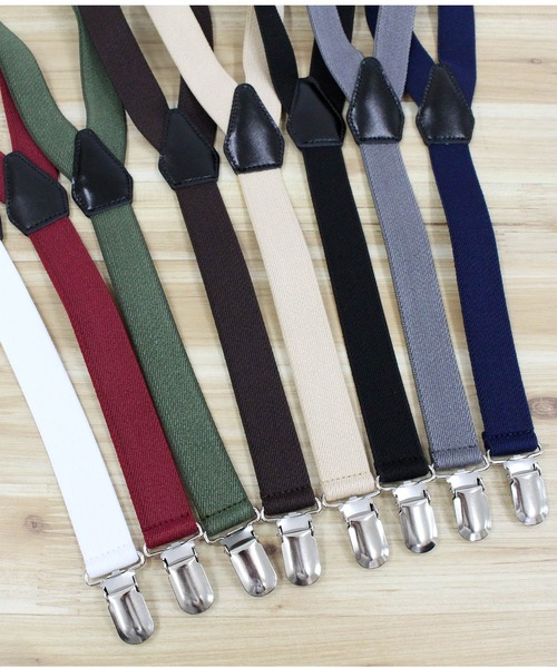 TopIsm(トップイズム)の「日本製 Y型サスペンダー 20mm(サスペンダー・メンズ・ブラウン/ホワイト/ベージュ/ネイビー/ワイン/ブラック/オリーブ/グレー・F)」の10枚目の写真