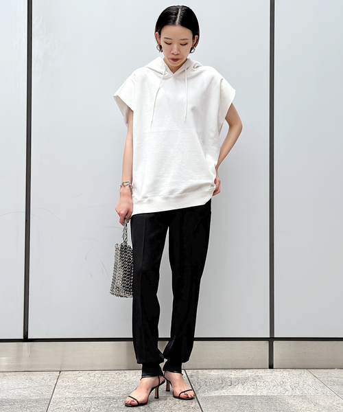 AP STUDIO（エーピーストゥディオ）の「スリーブレスフーディ（Tシャツ/カットソー・レディース・ホワイト/チャコールグレー/ブラック・FREE）」の18枚目の写真