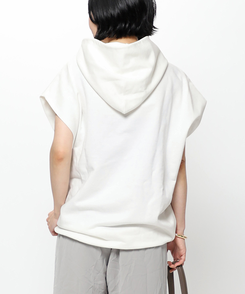AP STUDIO（エーピーストゥディオ）の「スリーブレスフーディ（Tシャツ/カットソー・レディース・ホワイト/チャコールグレー/ブラック・FREE）」の21枚目の写真