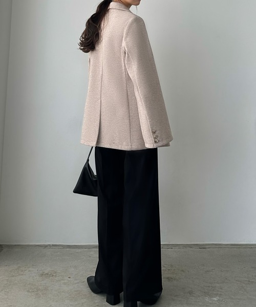 callautia（カラウティア）の「ウールライクダブルテーラードコート（テーラードジャケット・レディース・ブラウン/ブラック/ベージュ・SMALL/LARGE/MEDIUM）」の9枚目の写真