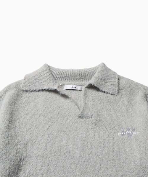 ROOPTOKYO(ループトウキョウ)の「スキッパーシャギーニットポロ(ニット/セーター・レディース・グレー・M/S/L/XL)」の7枚目の写真