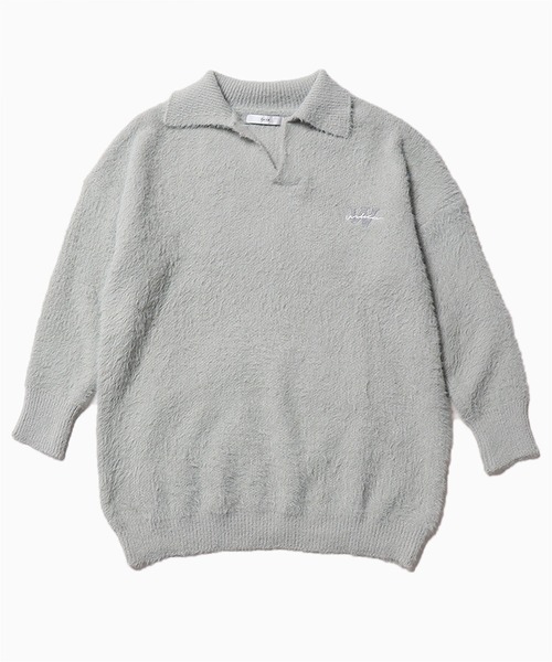 ROOPTOKYO(ループトウキョウ)の「スキッパーシャギーニットポロ(ニット/セーター・レディース・グレー・M/S/L/XL)」の8枚目の写真