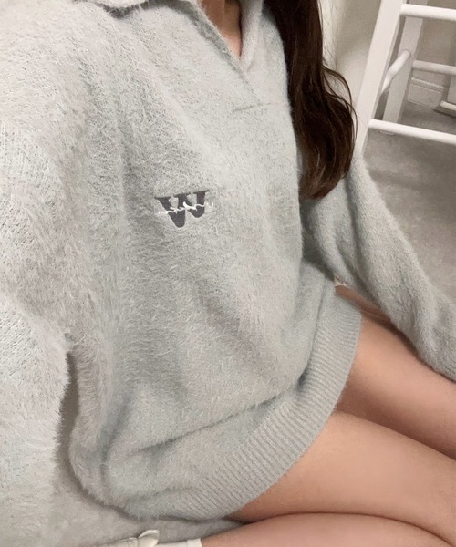 ROOPTOKYO(ループトウキョウ)の「スキッパーシャギーニットポロ(ニット/セーター・レディース・グレー・M/S/L/XL)」の13枚目の写真