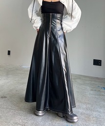 PAGEBOY | ピッタハイウエストフェイクレザースカート(スカート)