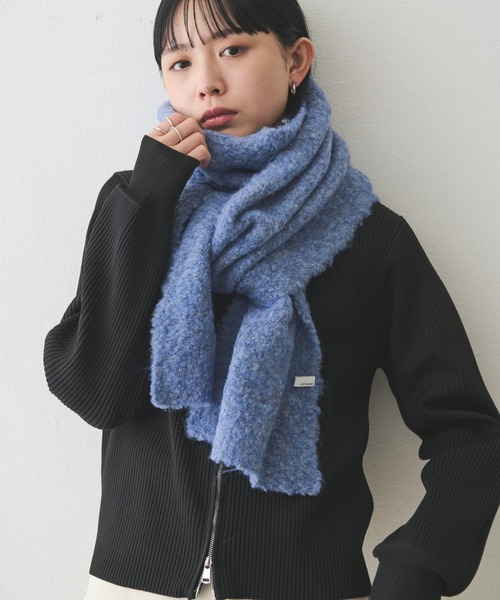 Aunt Marie's(アントマリーズ)の「【4色展開】MIXブークレニットマフラー(マフラー・レディース・ライトグレー/チャコールグレー/ブルー/レッド・FREE)」の22枚目の写真