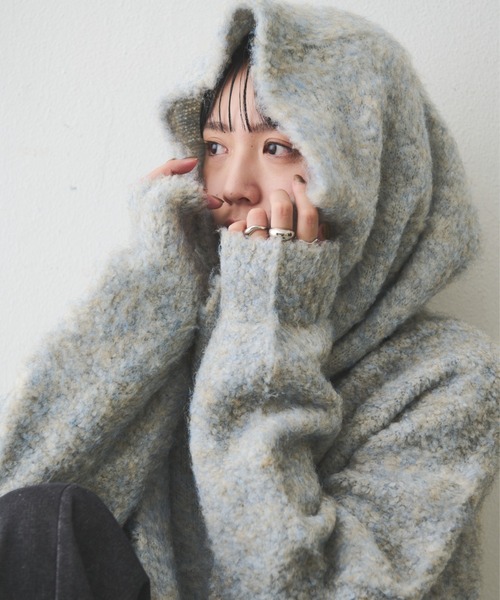 Aunt Marie's(アントマリーズ)の「【4色展開】MIXブークレニットマフラー(マフラー・レディース・ライトグレー/チャコールグレー/ブルー/レッド・FREE)」の17枚目の写真