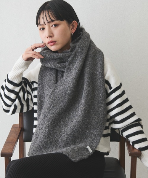 Aunt Marie's(アントマリーズ)の「【4色展開】MIXブークレニットマフラー(マフラー・レディース・ライトグレー/チャコールグレー/ブルー/レッド・FREE)」の9枚目の写真