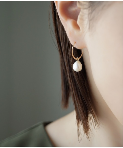 Meach.（ミーチ）の「【Meach】【金属アレルギー対応】14金ゴールドフィルドシンプルパールピアス（ピアス（両耳用）・レディース・A/H/J/C/D/E/F/B/G/I/K/L・FREE）」の7枚目の写真