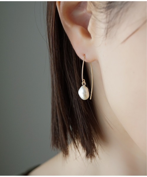 Meach.（ミーチ）の「【Meach】【金属アレルギー対応】14金ゴールドフィルドシンプルパールピアス（ピアス（両耳用）・レディース・A/H/J/C/D/E/F/B/G/I/K/L・FREE）」の10枚目の写真