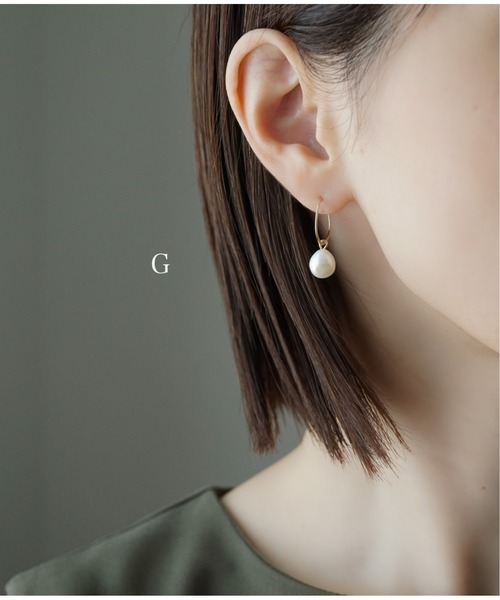 Meach.（ミーチ）の「【Meach】【金属アレルギー対応】14金ゴールドフィルドシンプルパールピアス（ピアス（両耳用）・レディース・A/H/J/C/D/E/F/B/G/I/K/L・FREE）」の15枚目の写真