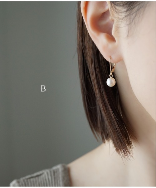 Meach.（ミーチ）の「【Meach】【金属アレルギー対応】14金ゴールドフィルドシンプルパールピアス（ピアス（両耳用）・レディース・A/H/J/C/D/E/F/B/G/I/K/L・FREE）」の19枚目の写真