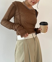 HANNE | 【てらまゆコラボ】デザインシアートップス(Tシャツ/カットソー)