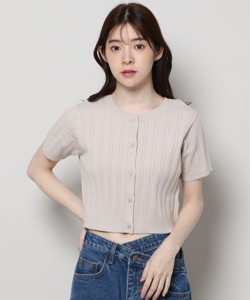 3.3 Field Trip (3.3フィールドトリップ)の「3.3 Field Trip/2WAYケーブルカーディガン(カーディガン/ボレロ・レディース・ブルー/アイボリー/ライトグレー・FREE)」の16枚目の写真