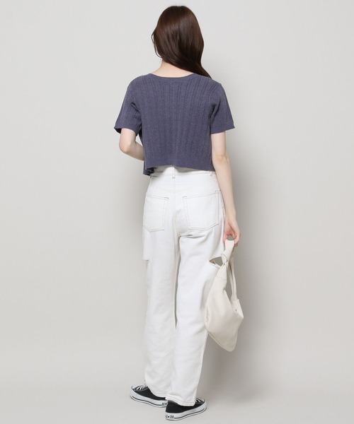 3.3 Field Trip (3.3フィールドトリップ)の「3.3 Field Trip/2WAYケーブルカーディガン(カーディガン/ボレロ・レディース・ブルー/アイボリー/ライトグレー・FREE)」の20枚目の写真