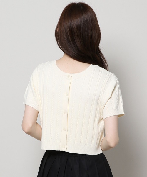 3.3 Field Trip (3.3フィールドトリップ)の「3.3 Field Trip/2WAYケーブルカーディガン(カーディガン/ボレロ・レディース・ブルー/アイボリー/ライトグレー・FREE)」の5枚目の写真