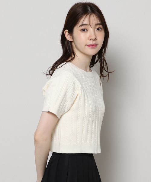 3.3 Field Trip (3.3フィールドトリップ)の「3.3 Field Trip/2WAYケーブルカーディガン(カーディガン/ボレロ・レディース・ブルー/アイボリー/ライトグレー・FREE)」の10枚目の写真