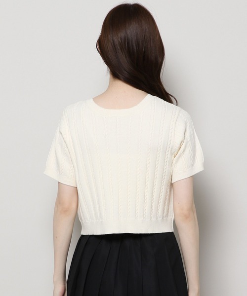 3.3 Field Trip (3.3フィールドトリップ)の「3.3 Field Trip/2WAYケーブルカーディガン(カーディガン/ボレロ・レディース・ブルー/アイボリー/ライトグレー・FREE)」の6枚目の写真