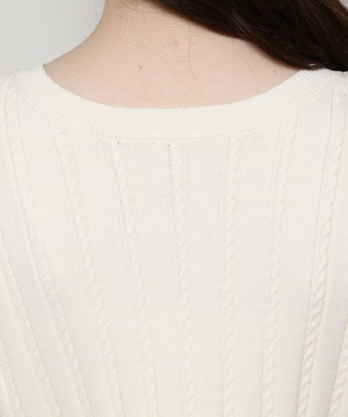 3.3 Field Trip (3.3フィールドトリップ)の「3.3 Field Trip/2WAYケーブルカーディガン(カーディガン/ボレロ・レディース・ブルー/アイボリー/ライトグレー・FREE)」の15枚目の写真