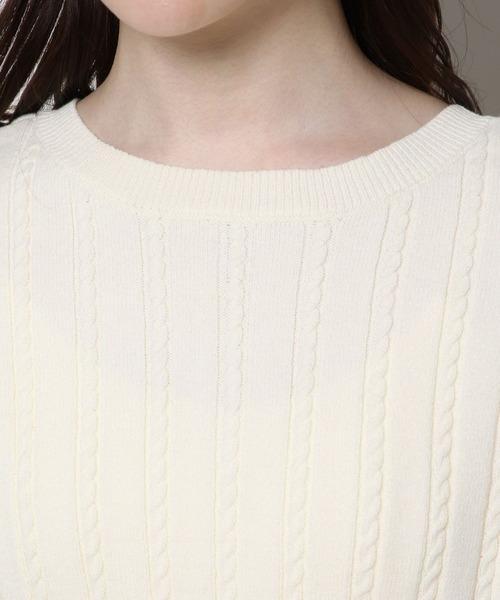 3.3 Field Trip (3.3フィールドトリップ)の「3.3 Field Trip/2WAYケーブルカーディガン(カーディガン/ボレロ・レディース・ブルー/アイボリー/ライトグレー・FREE)」の19枚目の写真