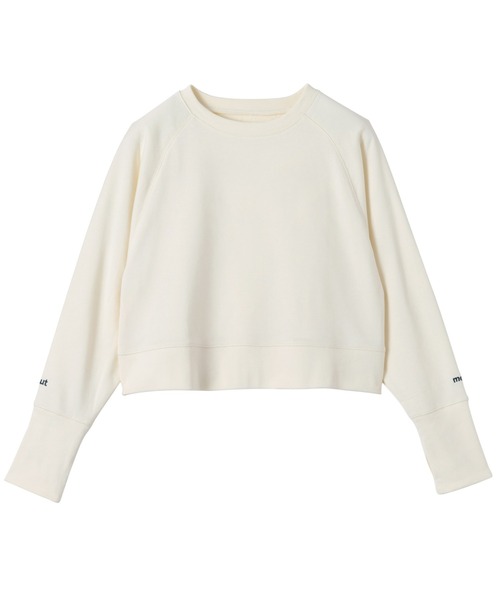 GeeRA(ジーラ)の「袖刺しゅうロゴスウェットプルオーバー(Tシャツ/カットソー・レディース・ブラック/アイボリー・MEDIUM/LARGE)」の12枚目の写真