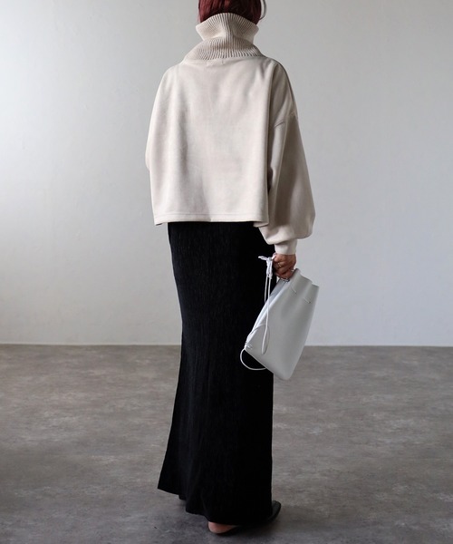 ap retro（アプレトロ）の「スエードポンチハーフジッププルオーバー（スウェット・レディース・チャコールグレー/ブルー/アイボリー/モカ・FREE）」の18枚目の写真