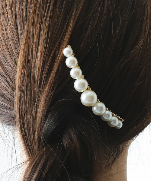 Kana(カナ)の「上品 シンプル パール ライン ヘアコーム パーティ 結婚式 お呼ばれ オケージョン(その他ヘアアクセサリー・レディース・ゴールド・フリー)」の3枚目の写真