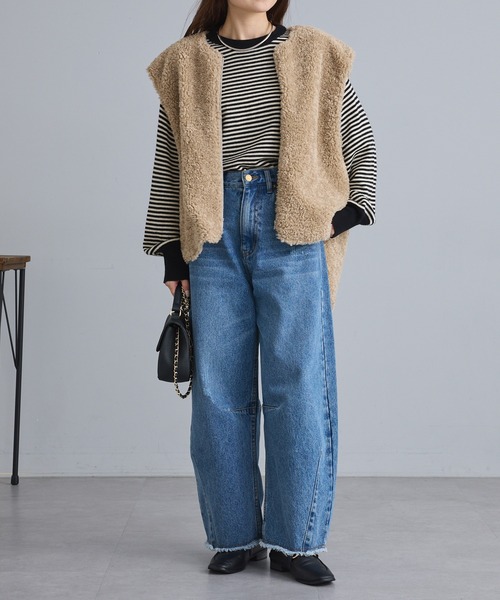 PUAL CE CIN(ピュアルセシン)の「【S/Mサイズ展開】カーブデニムパンツ(デニムパンツ・レディース・グレー/ブラック/インディゴブルー・SMALL/MEDIUM)」の21枚目の写真