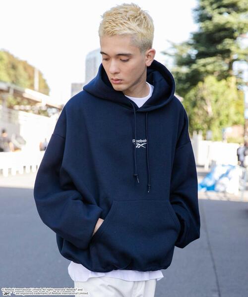 Reebok(リーボック)の「∴WEGO/別注Reebok スーパーBIGバルーンパーカー(パーカー・メンズ・ブラック/オフホワイト/ネイビー・MEDIUM/LARGE)」の16枚目の写真