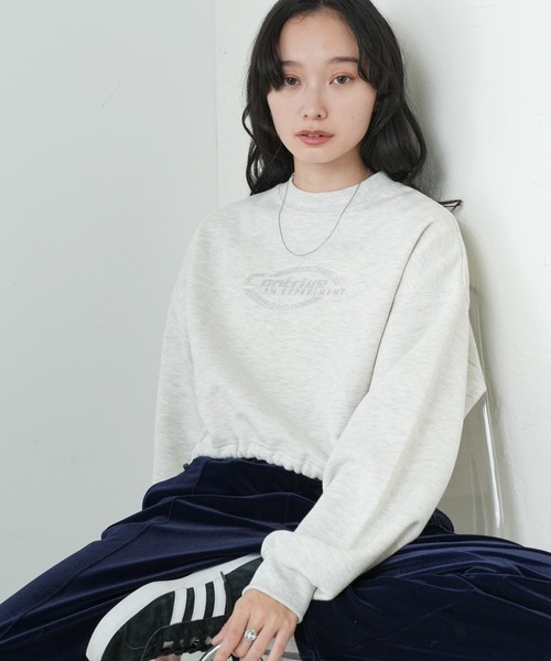 WEGO（ウィゴー）の「WEGO/裏起毛ドロストショートスウェット（スウェット・レディース・杢グレー/ブラック/グリーン・FREE）」の17枚目の写真