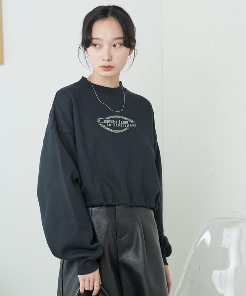 WEGO（ウィゴー）の「WEGO/裏起毛ドロストショートスウェット（スウェット・レディース・杢グレー/ブラック/グリーン・FREE）」の21枚目の写真