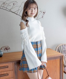 clear | オープンショルダーリボンニットトップス≪2023AW新作≫(ニット/セーター)