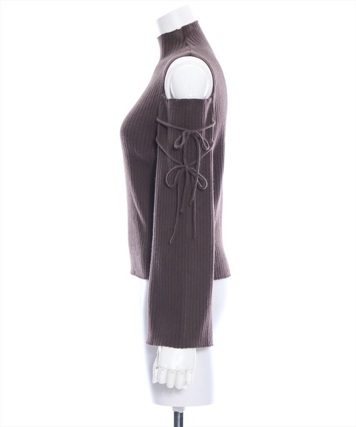 clear（クリア）の「オープンショルダーリボンニットトップス（ニット/セーター・レディース・ブラウン/アイボリー/ブラック・F）」の17枚目の写真