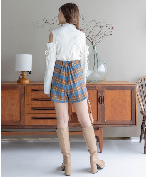 clear（クリア）の「オープンショルダーリボンニットトップス（ニット/セーター・レディース・ブラウン/アイボリー/ブラック・F）」の6枚目の写真