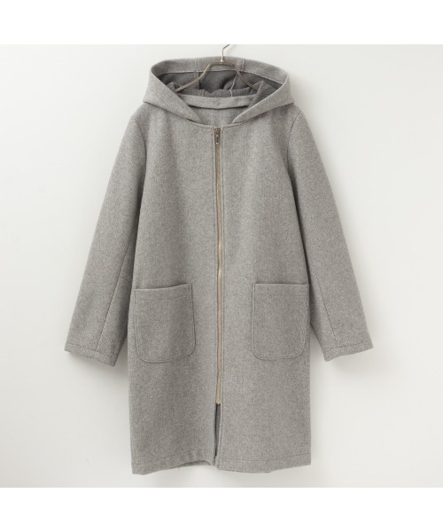 NAVY(ネイビー)の「NAVY フード取り外し可 ダブルフェイス2WAYコート(その他アウター・レディース・ブルー系その他/グレー/アイボリー・M/L)」の13枚目の写真