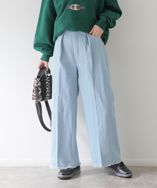 COMMRE（コムル）の「【COMMRE/コムル】フリンジデニムパンツ（デニムパンツ・レディース・ブルー系その他/ブラック/ネイビー・FREE）」の3枚目の写真