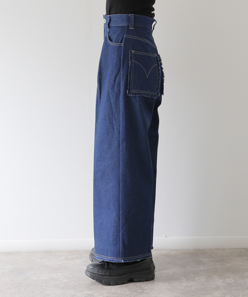 COMMRE（コムル）の「【COMMRE/コムル】フリンジデニムパンツ（デニムパンツ・レディース・ブルー系その他/ブラック/ネイビー・FREE）」の8枚目の写真