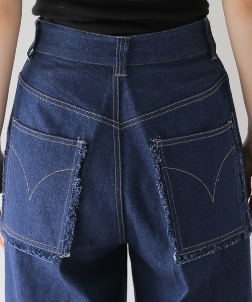 COMMRE（コムル）の「【COMMRE/コムル】フリンジデニムパンツ（デニムパンツ・レディース・ブルー系その他/ブラック/ネイビー・FREE）」の11枚目の写真