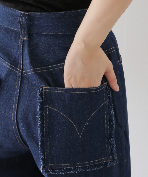 COMMRE（コムル）の「【COMMRE/コムル】フリンジデニムパンツ（デニムパンツ・レディース・ブルー系その他/ブラック/ネイビー・FREE）」の12枚目の写真