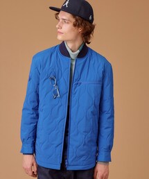 40ｃｔ＆525 | 【Sサイズ～】カポックわたキルト ジップアップブルゾン(ブルゾン)