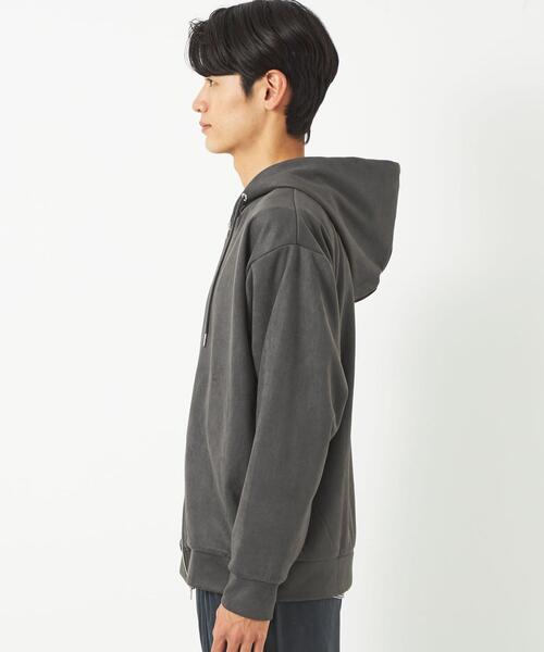 green label relaxing（グリーンレーベルリラクシング）の「スエードライク ジップ パーカー（カーディガン/ボレロ・メンズ・ライトグレー/ダークグレー・XL/S/M/L）」の7枚目の写真