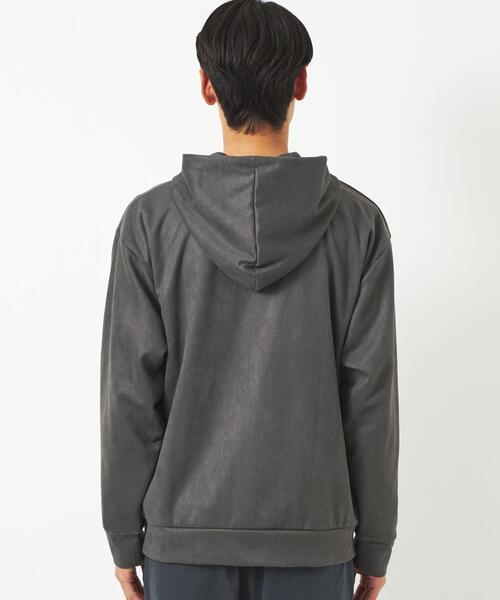 green label relaxing（グリーンレーベルリラクシング）の「スエードライク ジップ パーカー（カーディガン/ボレロ・メンズ・ライトグレー/ダークグレー・XL/S/M/L）」の8枚目の写真