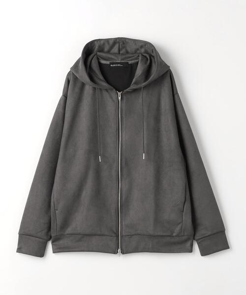 green label relaxing（グリーンレーベルリラクシング）の「スエードライク ジップ パーカー（カーディガン/ボレロ・メンズ・ライトグレー/ダークグレー・XL/S/M/L）」の9枚目の写真