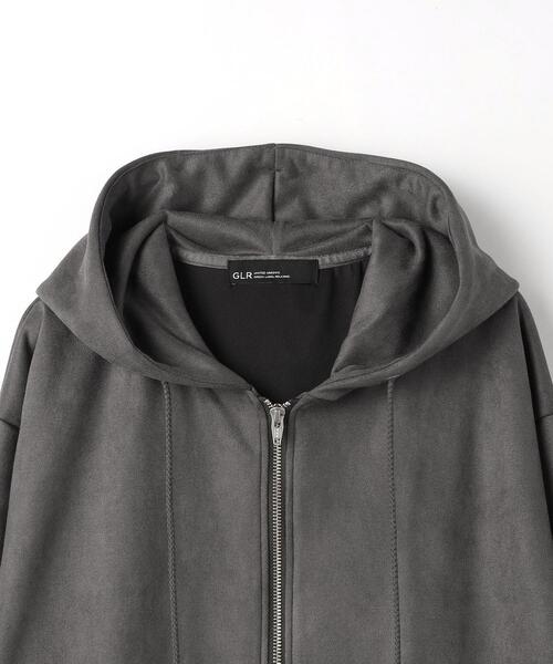 green label relaxing（グリーンレーベルリラクシング）の「スエードライク ジップ パーカー（カーディガン/ボレロ・メンズ・ライトグレー/ダークグレー・XL/S/M/L）」の11枚目の写真