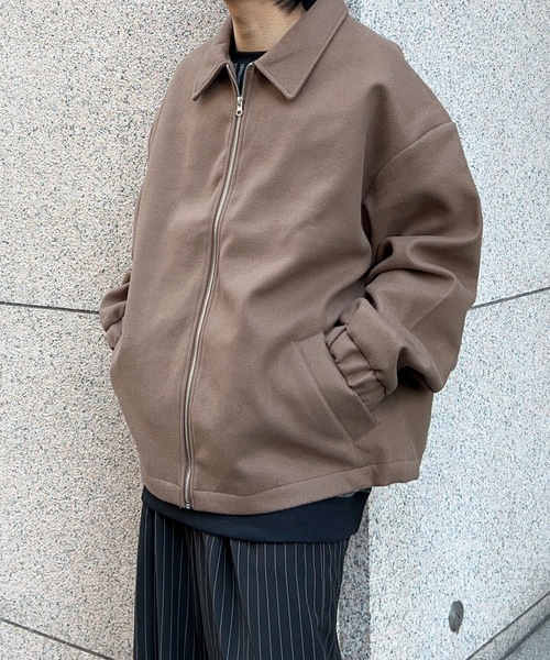 【セール】ワイドシルエットメルトンジャケット（ブルゾン）｜B.R.U（ブル） 5,890円